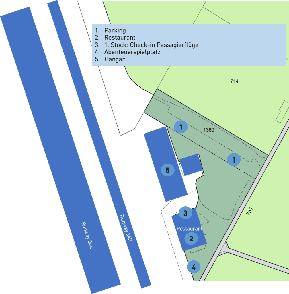 Flugplatz Schänis Lageplan Treffpunkt PAX Flüge Lageplan Treffpunkt PAX Flüge
